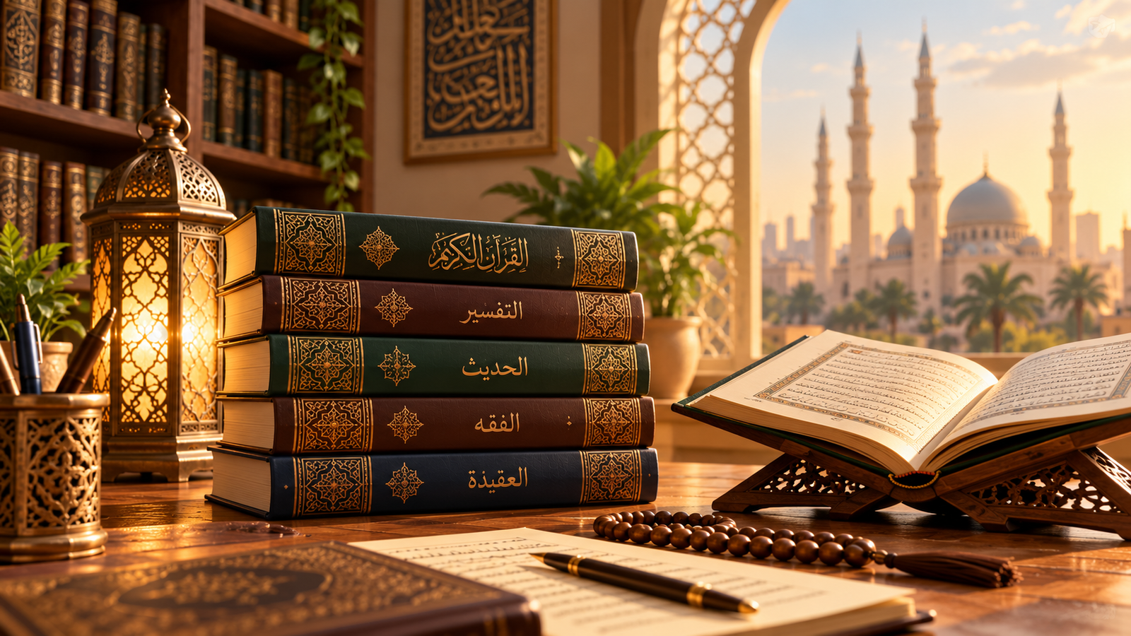 Accueil golden islamic scholarship still life